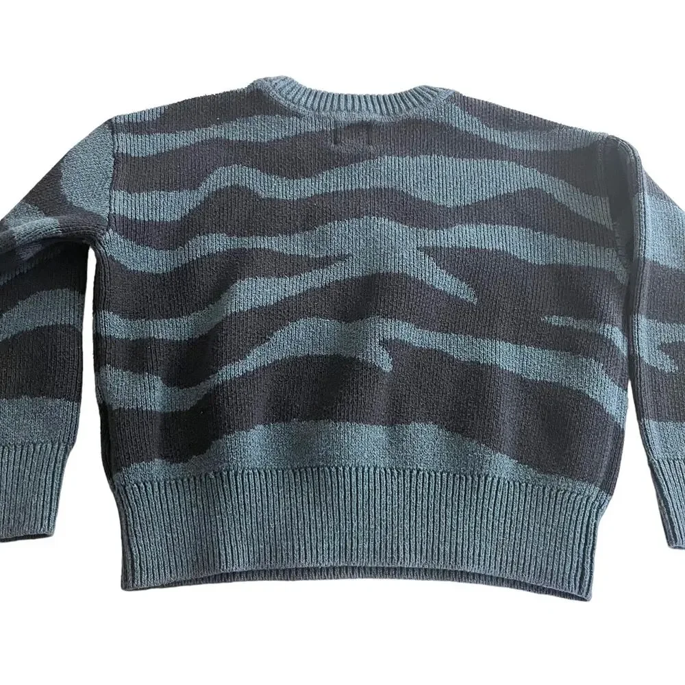 Gap boys blue green camo sweater XS/ 4-5